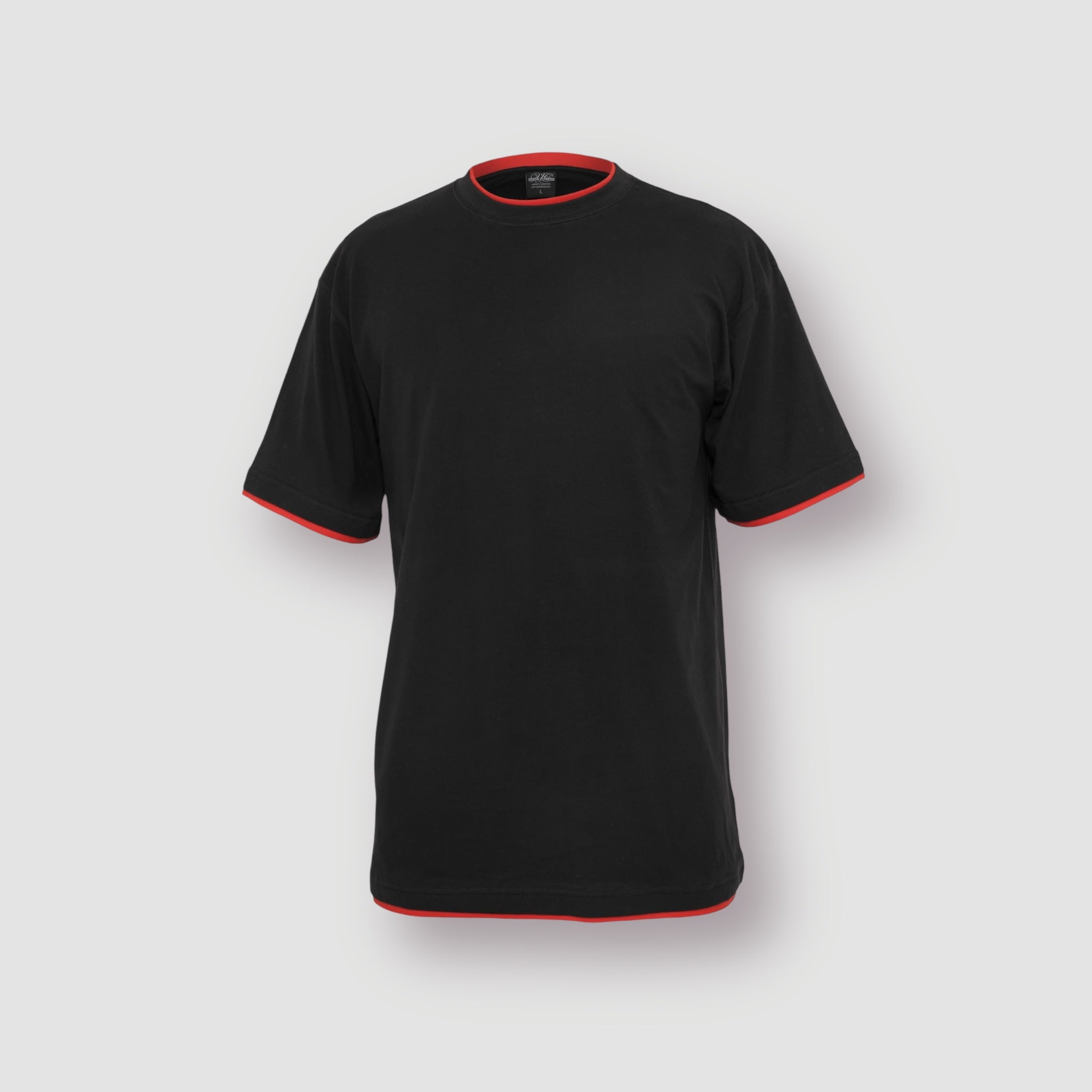 Contrast Tall Tee (Black/Red)