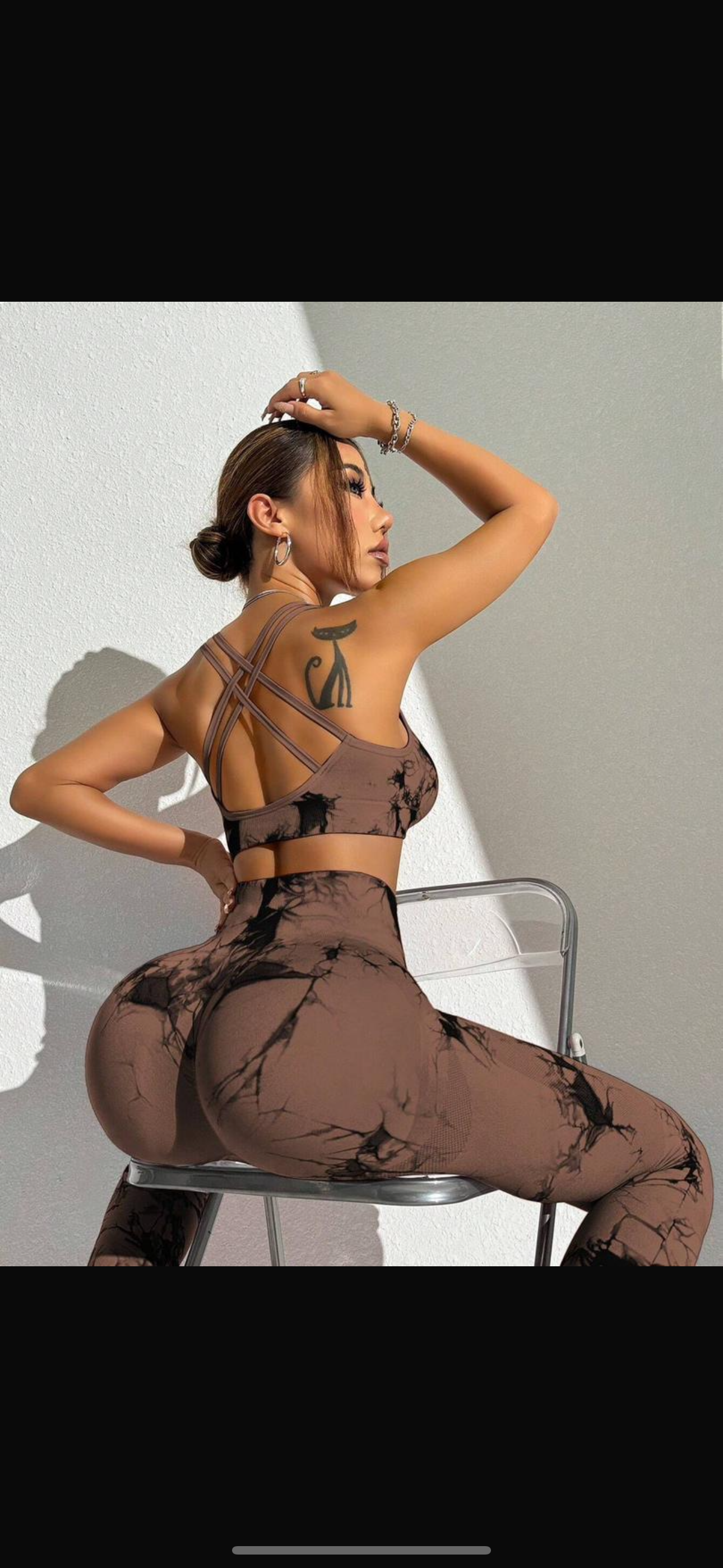 New Set Leggings & Top Marmo (Brown)