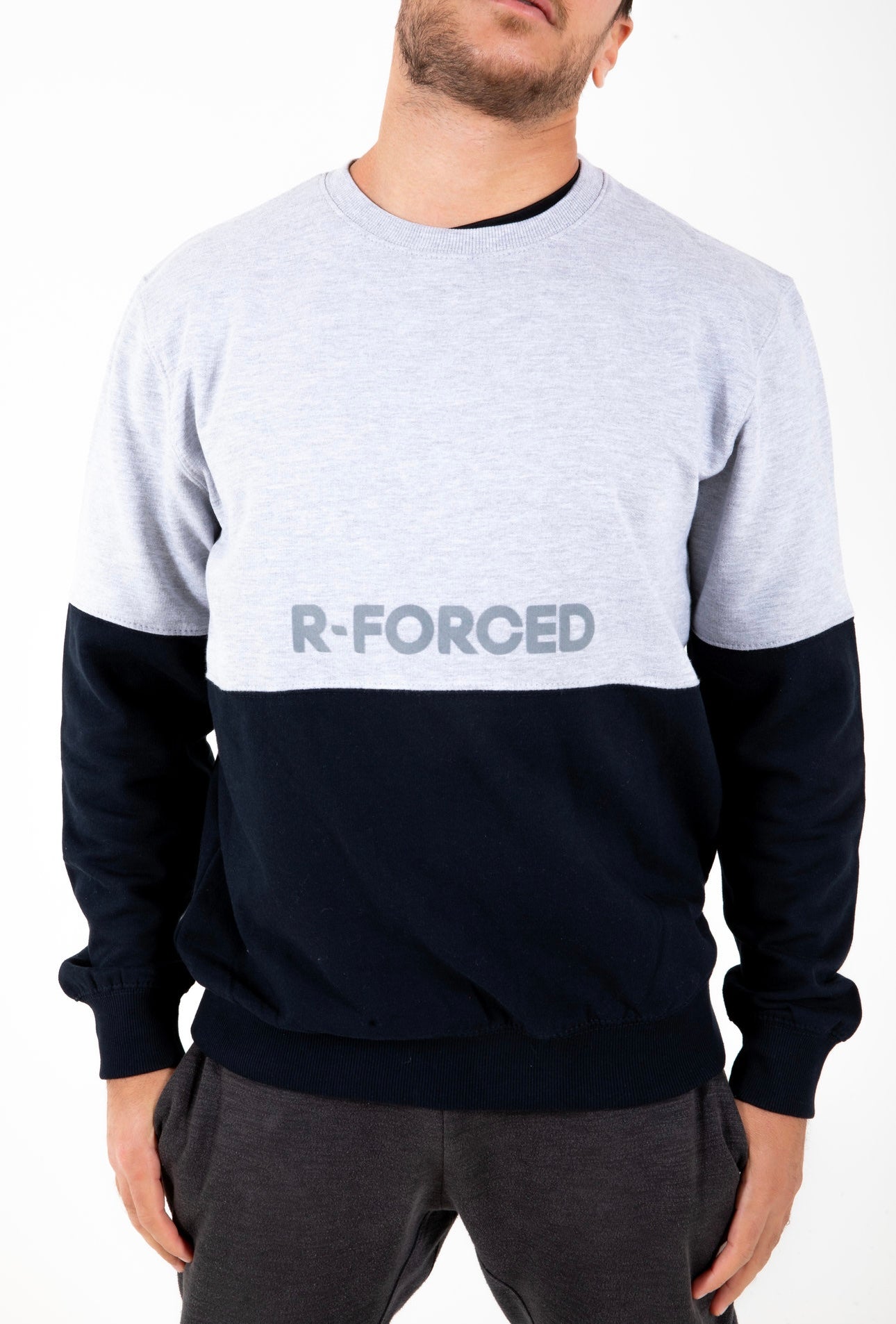 Felpa R-Forced Man (heather grey/new french navy)
