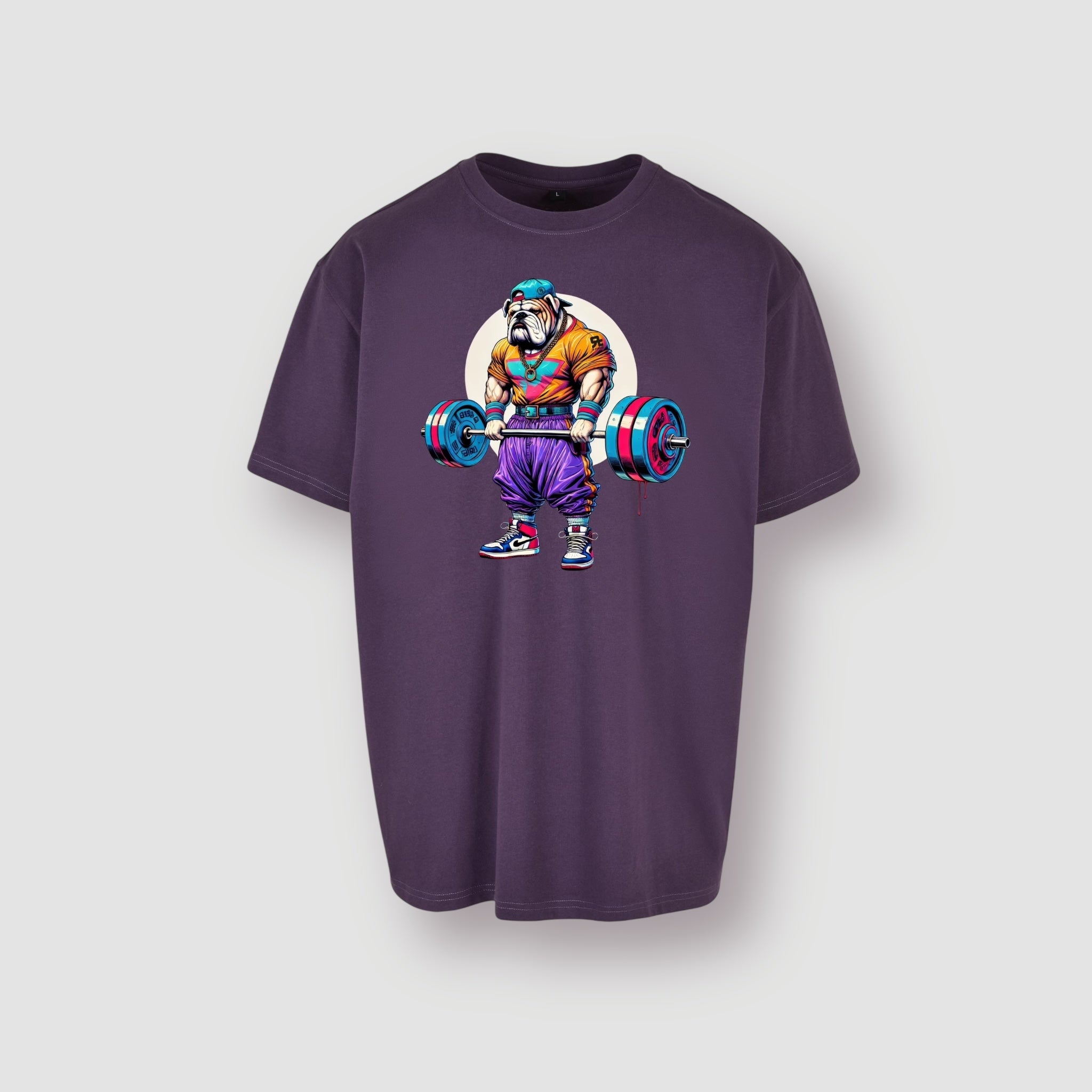 T-Shirt Oversize Lazy Dog (Purple)