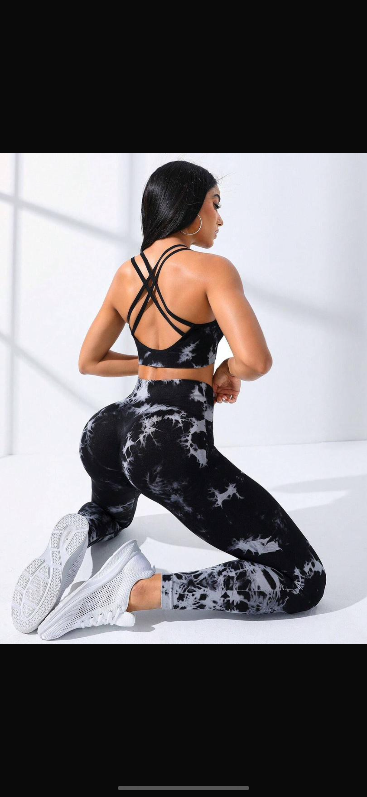 New Set Leggings & Top Marmo (Black)