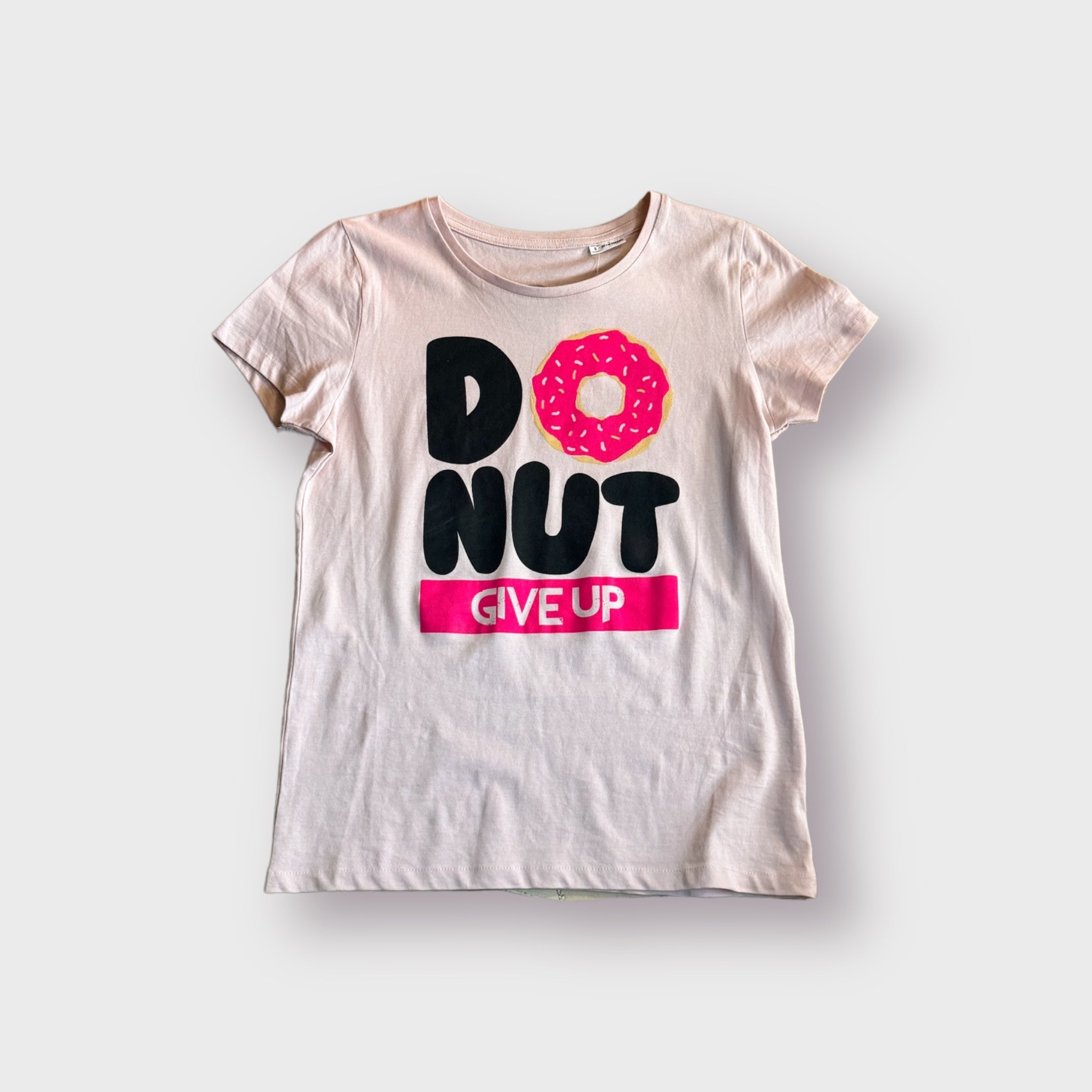 T-Shirt Donut Give Up (Soft Pink)