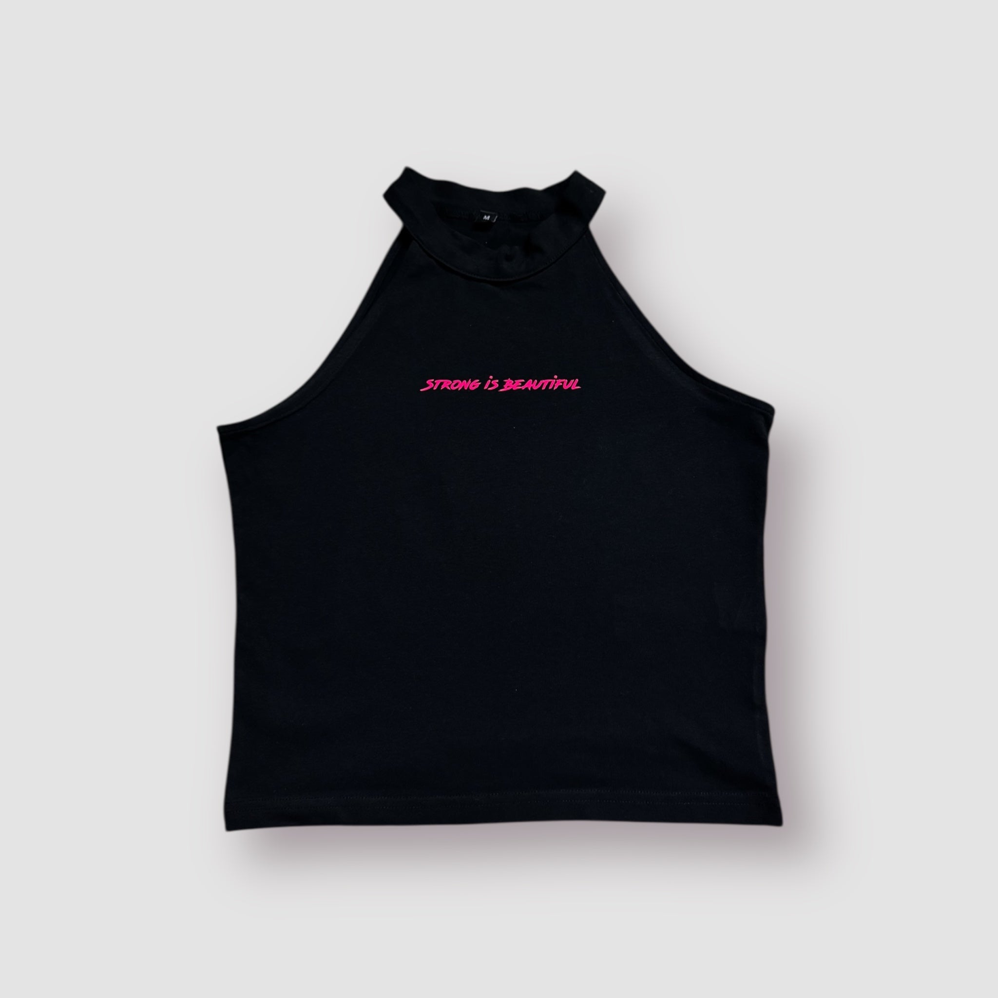 R-Forced Turtleneck Short Top (Black)