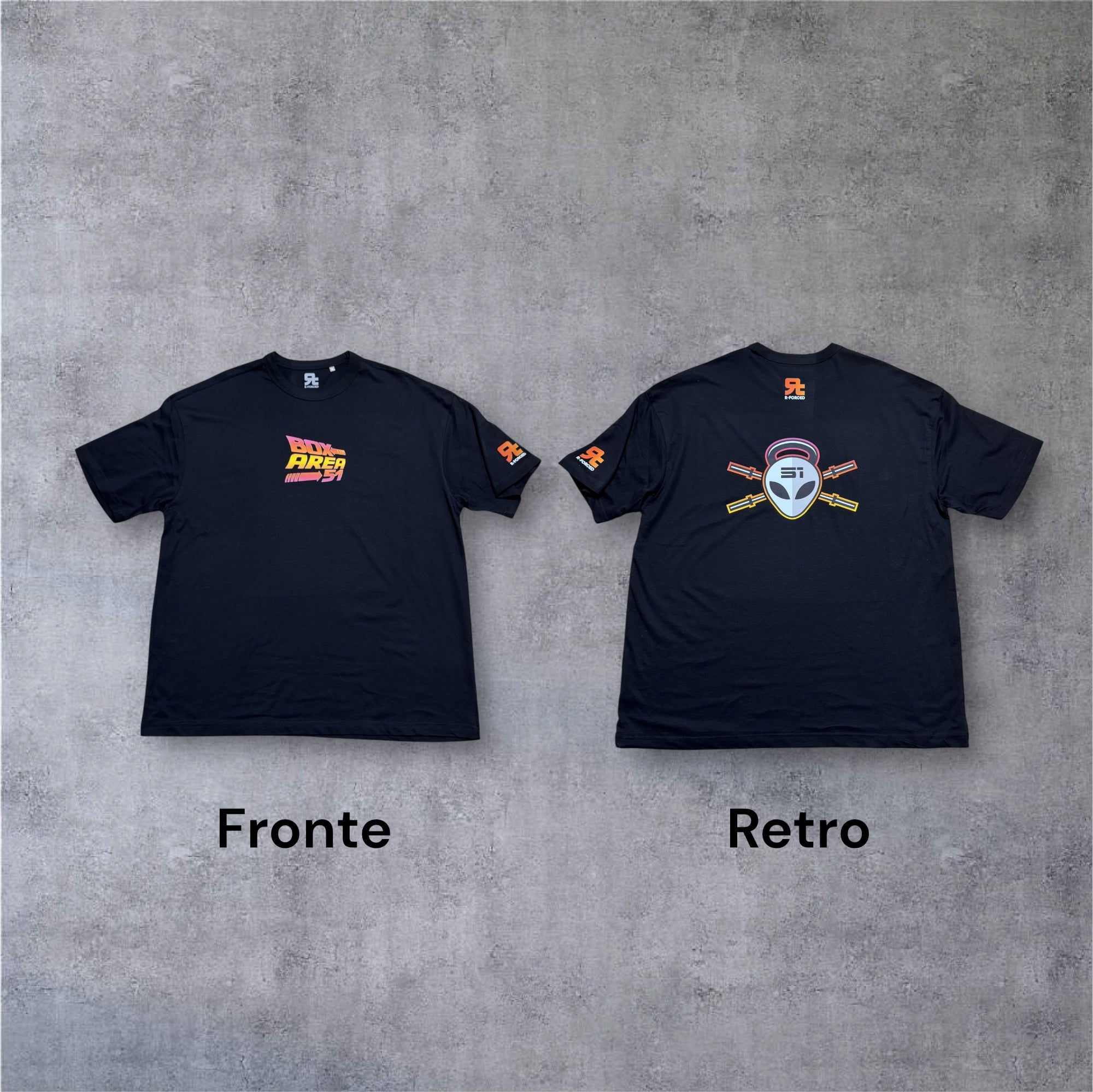 T-Shirt Oversize Box Area51 (Back to the future)