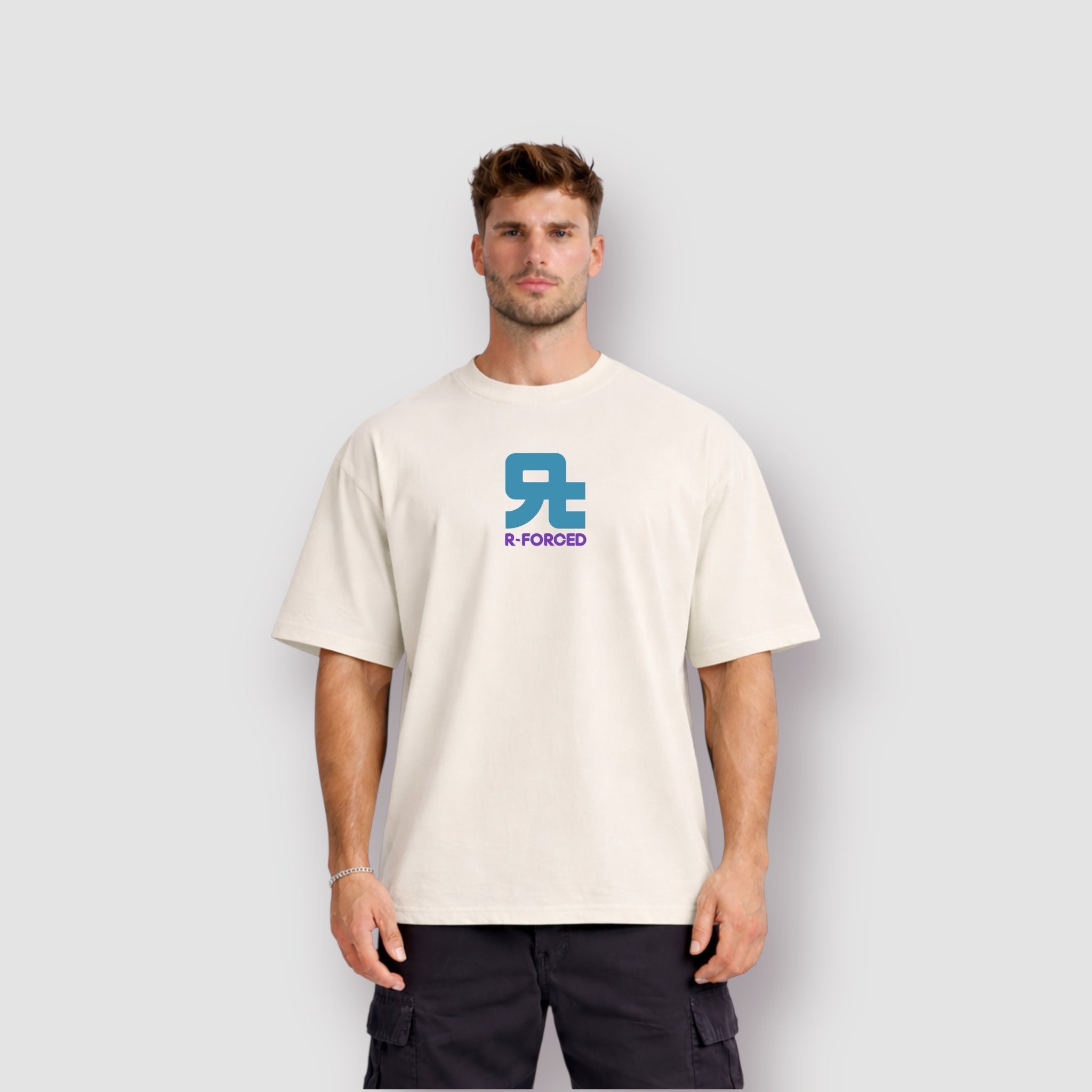 T-Shirt Oversize R-Forced Lazy Dog (White)