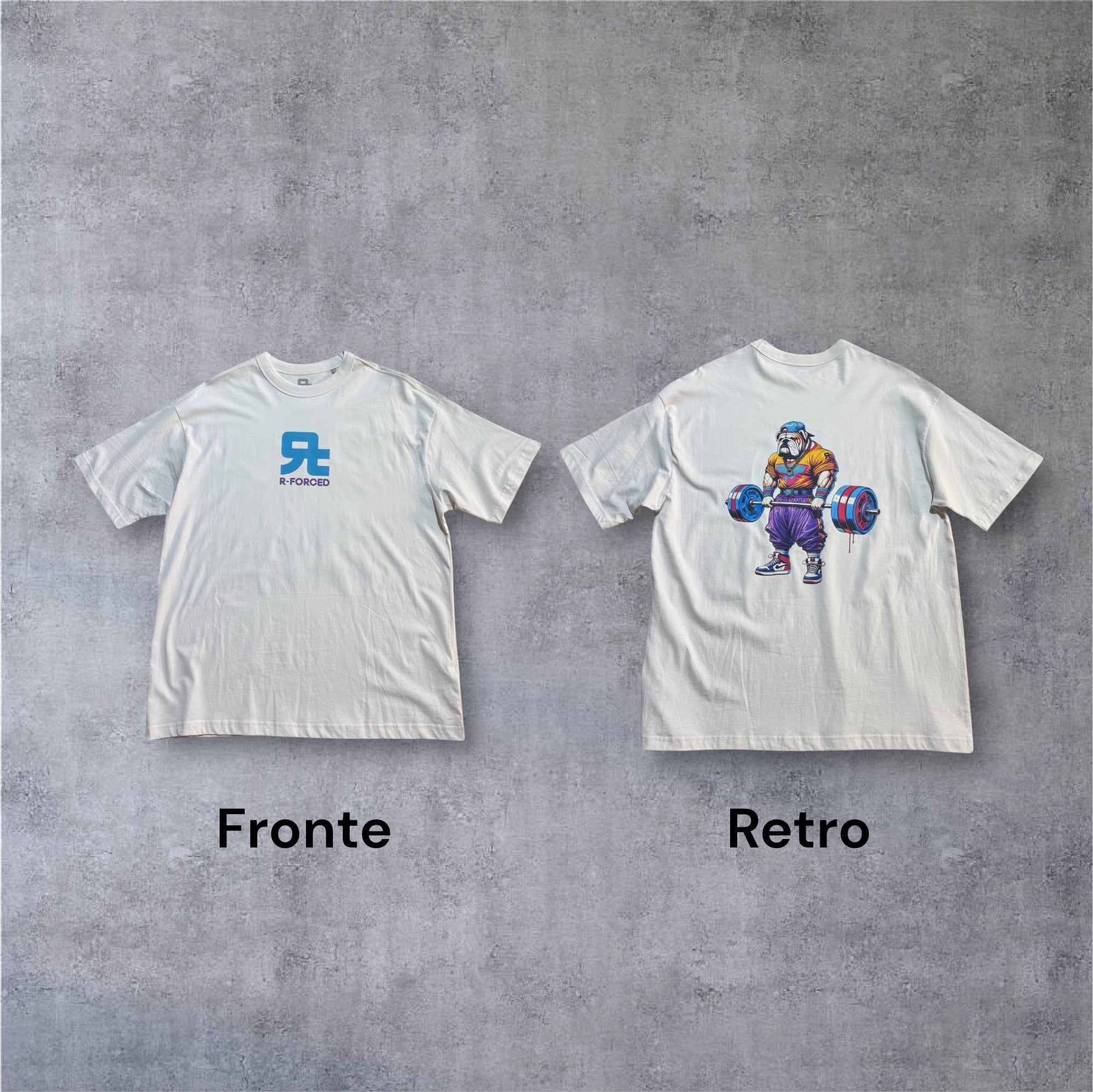T-Shirt Oversize R-Forced Lazy Dog (White)